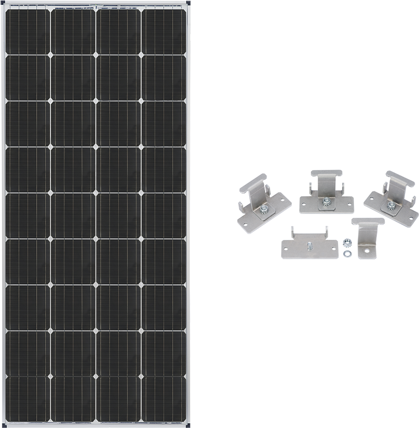 Solar Panelwith Mounting Brackets PNG Image