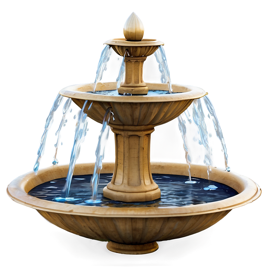 Solar Powered Fountain Png 7 PNG Image