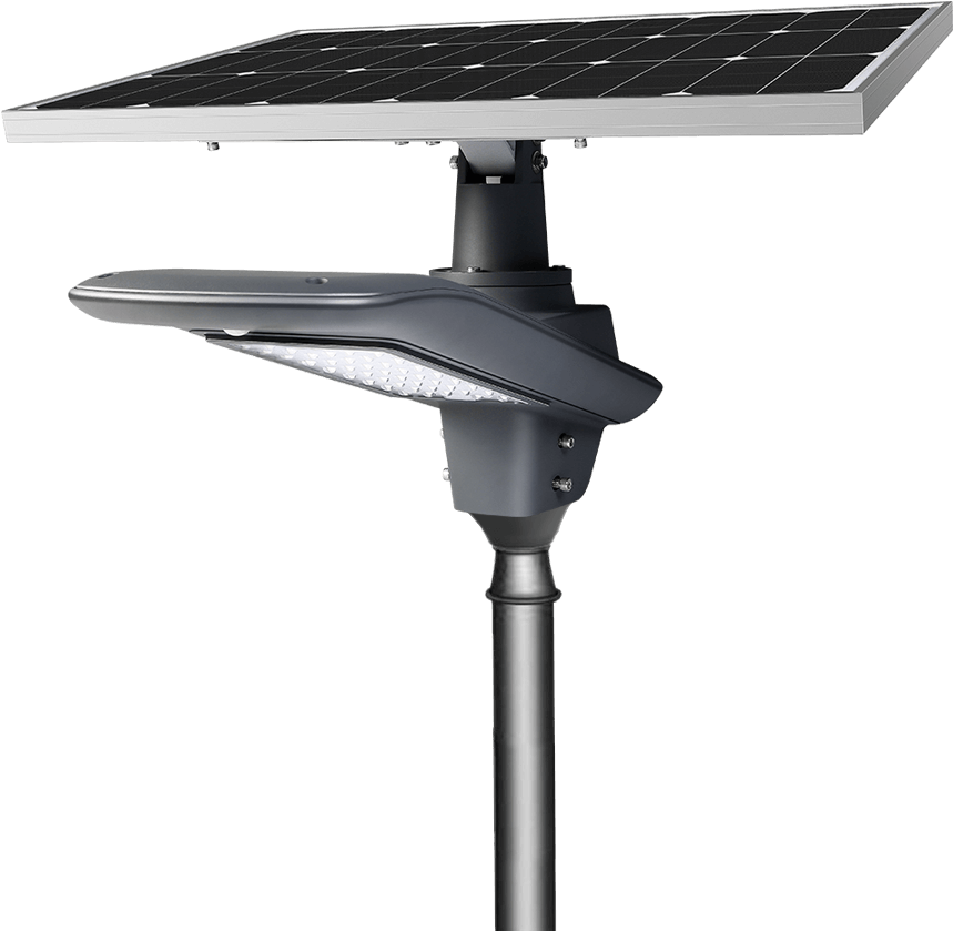 Solar Powered L E D Street Light PNG Image