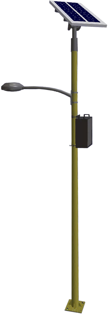 Solar Powered Street Light PNG Image