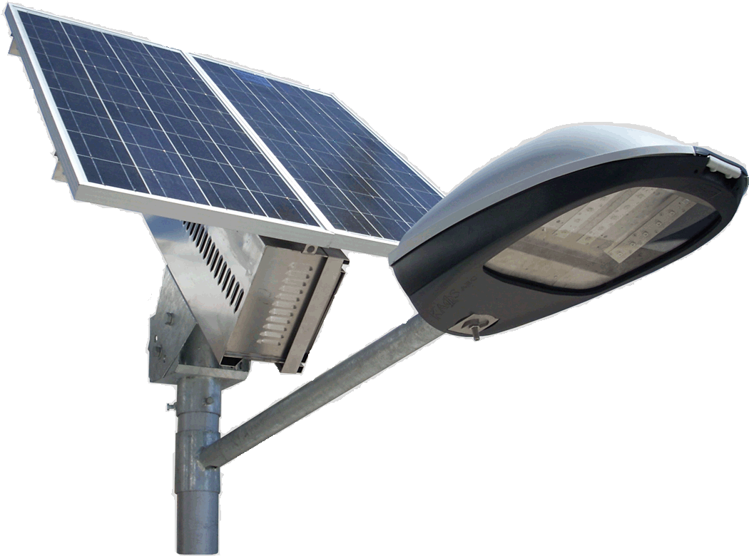 Solar Powered Street Light PNG Image