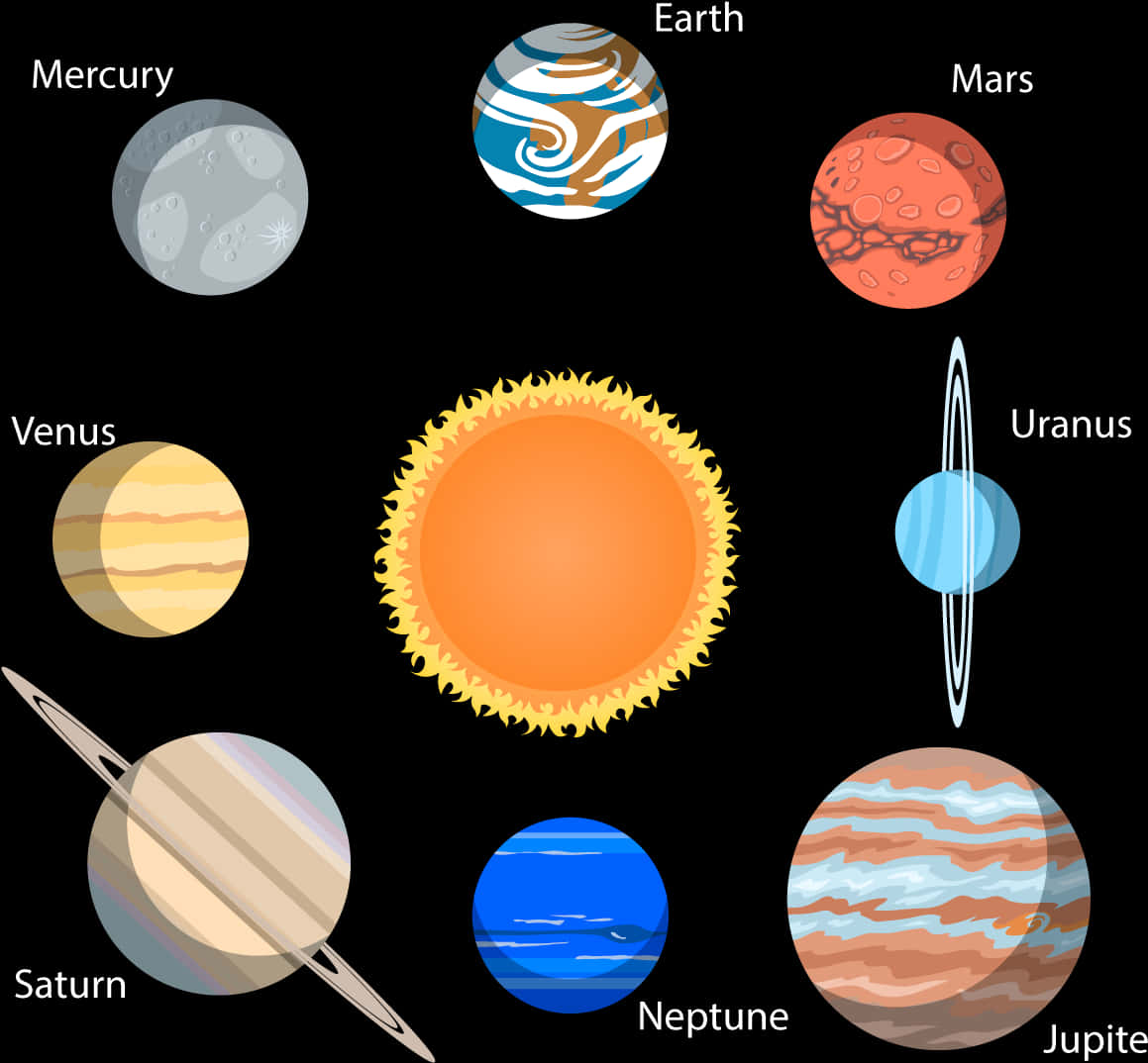 Solar System Planets Illustration PNG Image