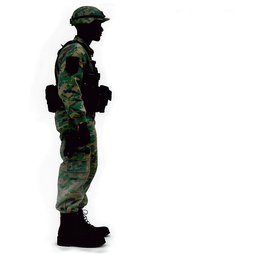 Soldier In Camo Silhouette Png Jyl PNG Image