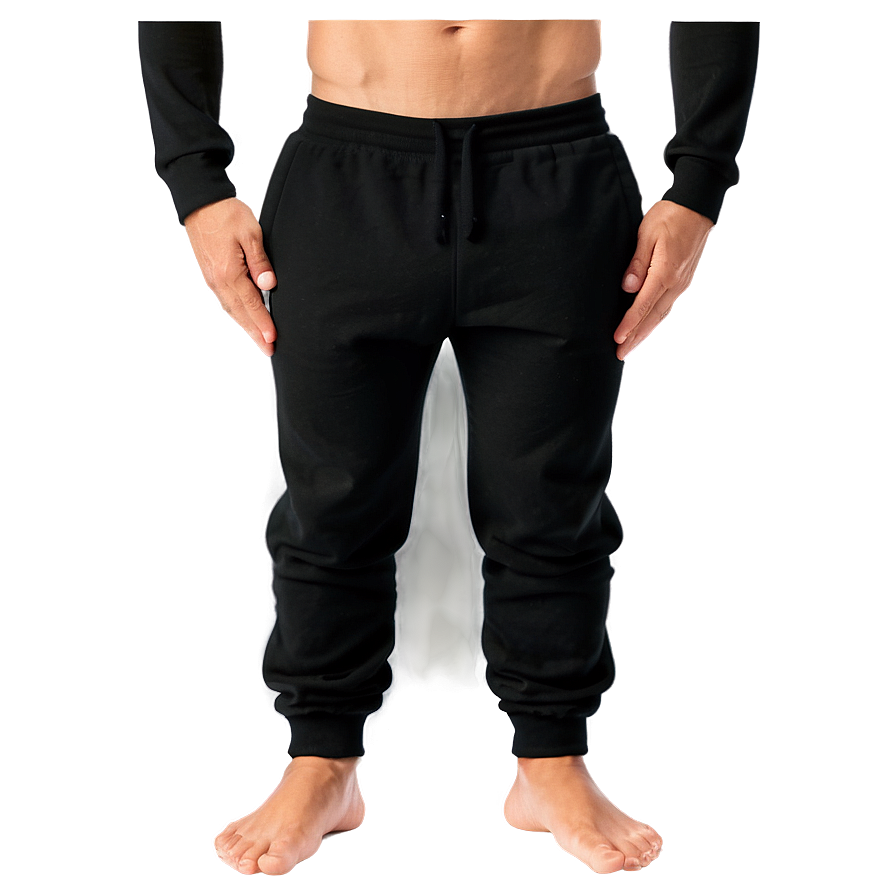 Solid Black Sweatpants Png Atd PNG Image