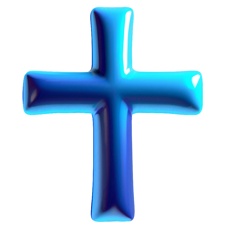 Solid Blue Cross Render Png 06292024 PNG Image