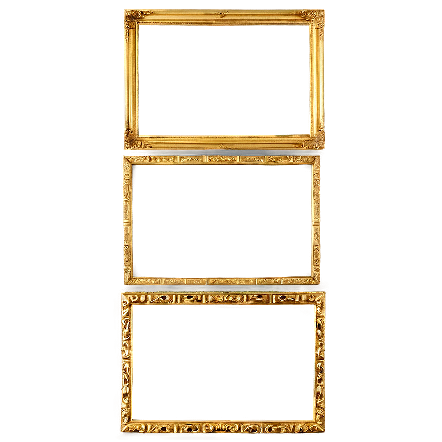 Solid Gold Frame Png Lnu91 PNG Image