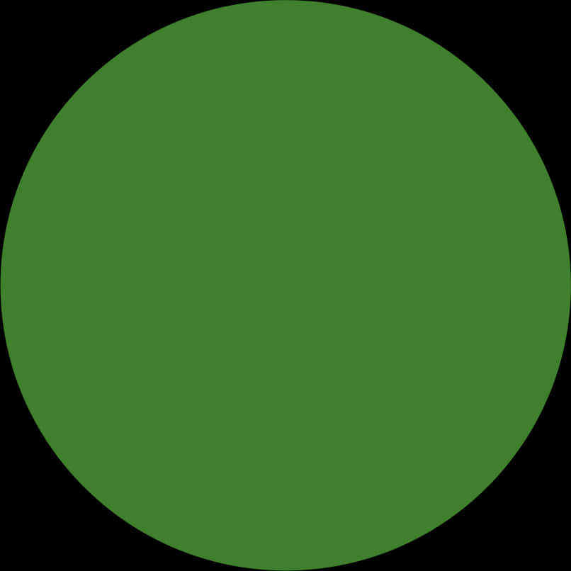 Solid Green Circle Graphic PNG Image