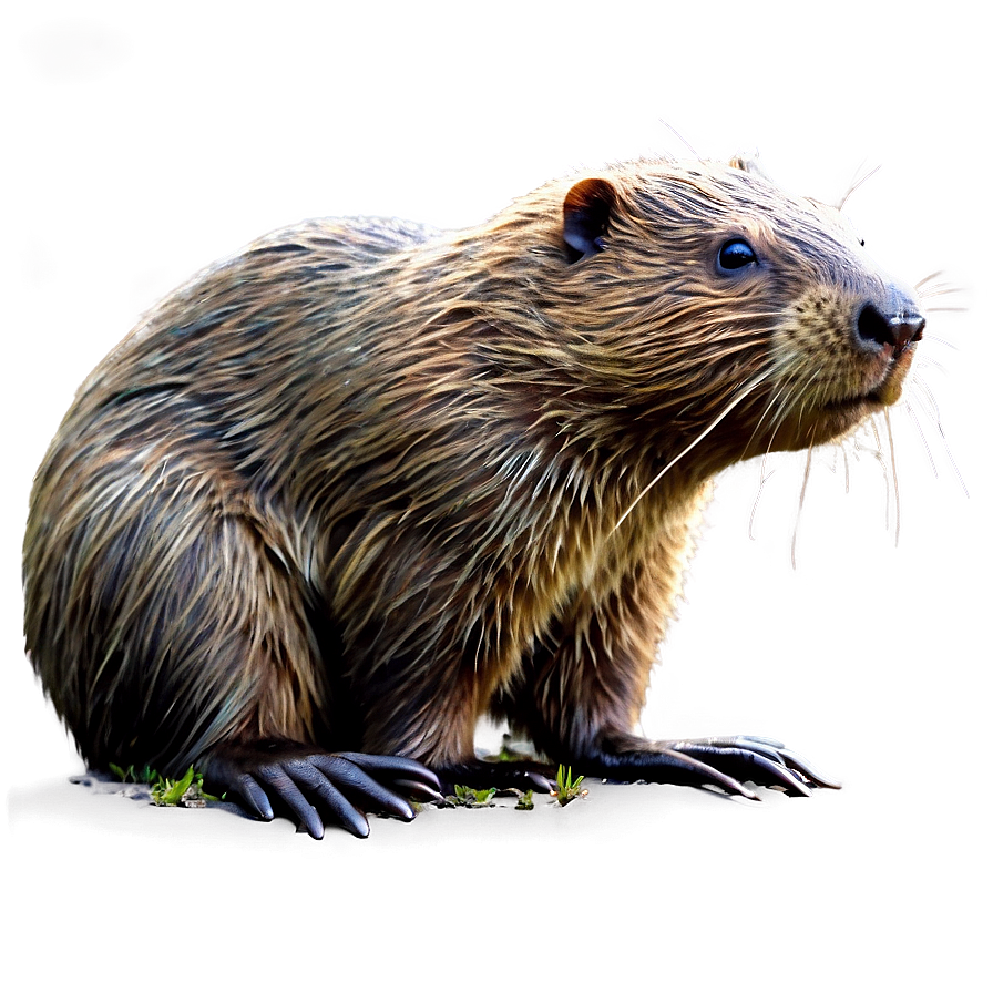 Solitary Beaver Journey Png Ocr PNG Image