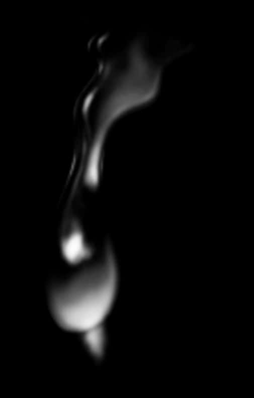 Solitary Tearin Blackand White PNG Image