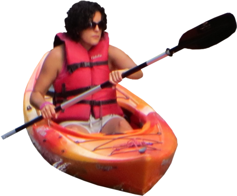 Solo Kayaker Adventure PNG Image