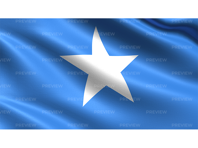 Somalia Flag Waving PNG Image