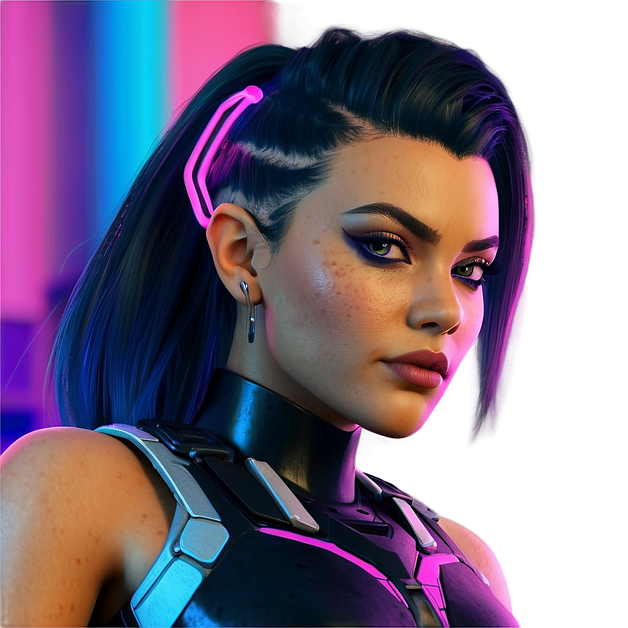 Sombra Cyberpunk Outfit Png 15 PNG Image