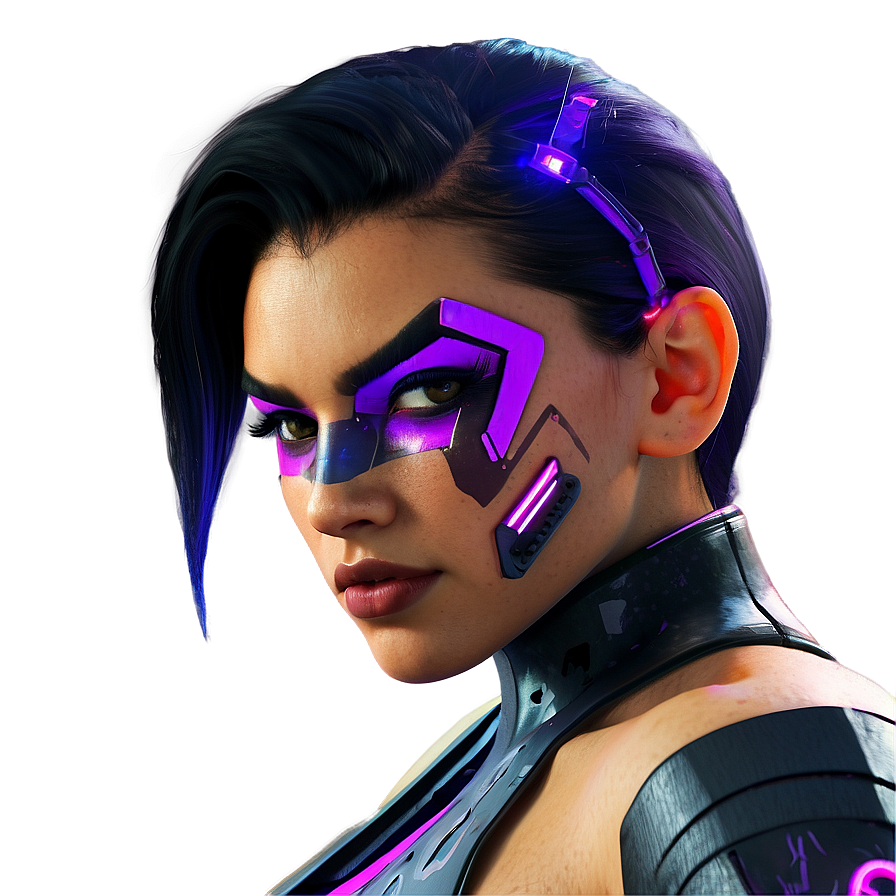 Sombra Cyberpunk Outfit Png Deq PNG Image