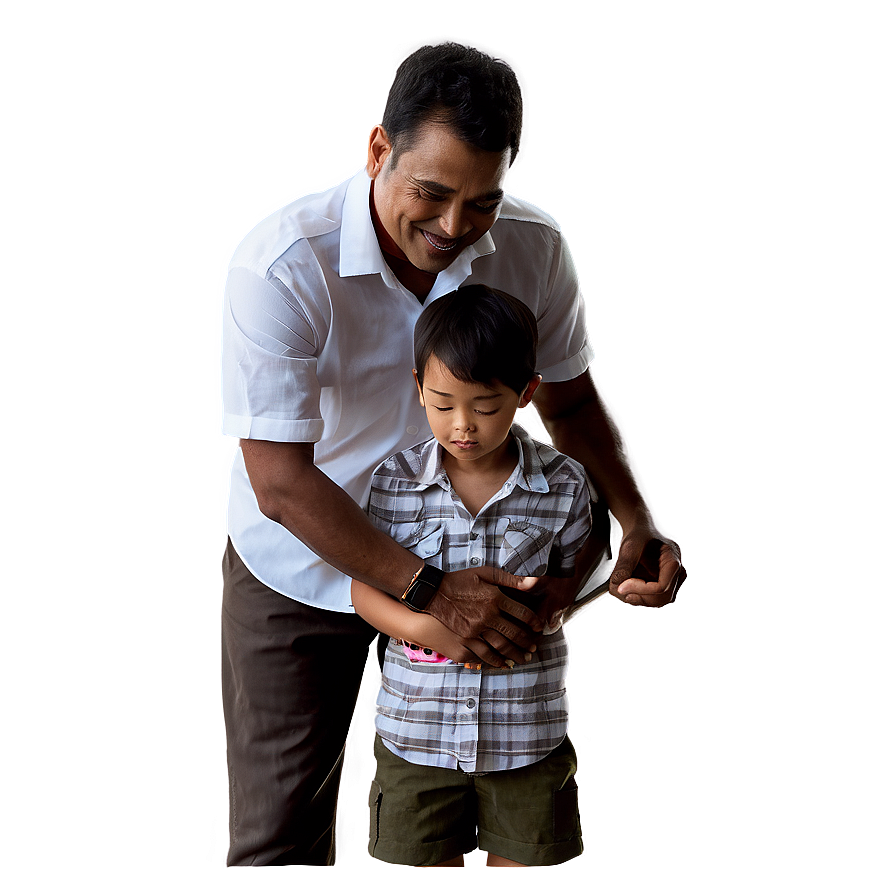 Son Hugging Father Png 06242024 PNG Image