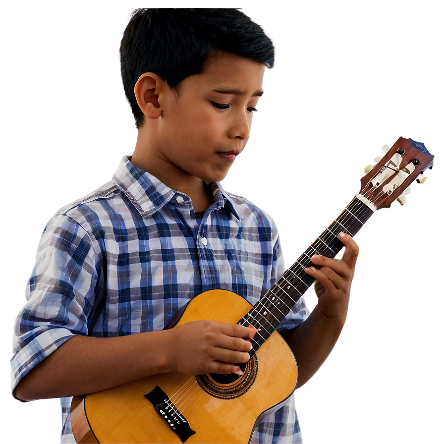 Son Learning Guitar Png 06242024 PNG Image