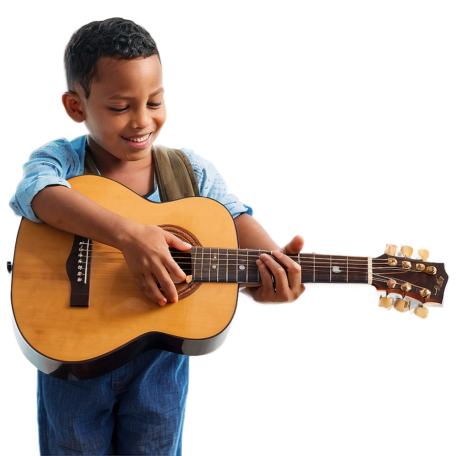 Son Learning Guitar Png 50 PNG Image