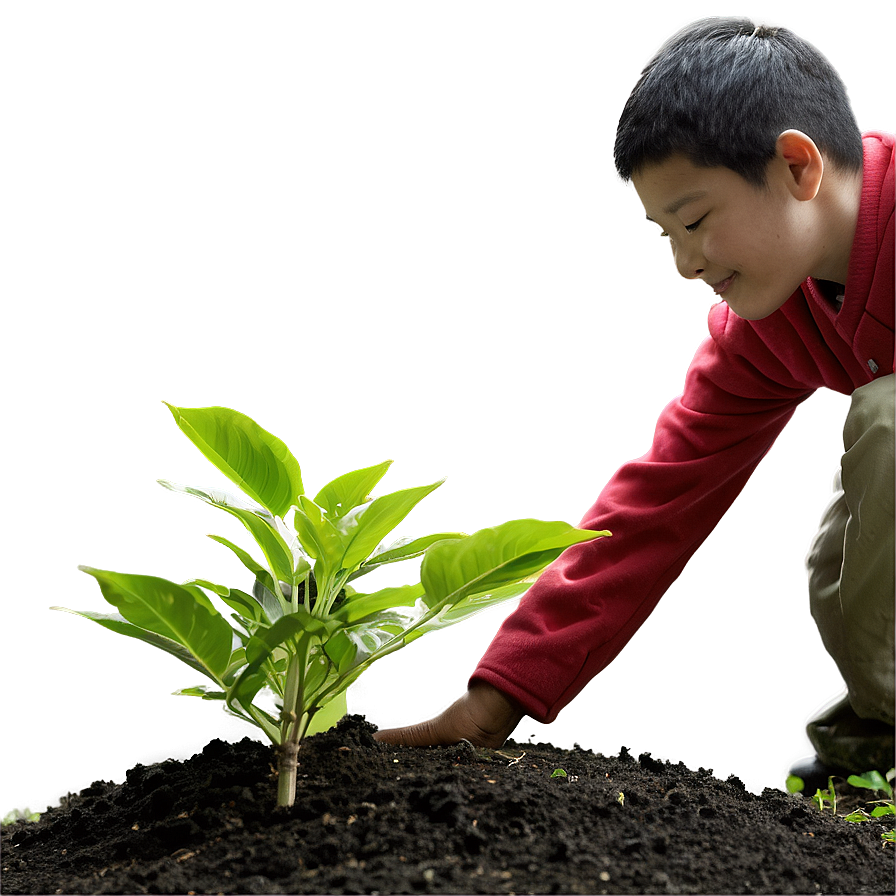 Son Planting Tree Png 06242024 PNG Image