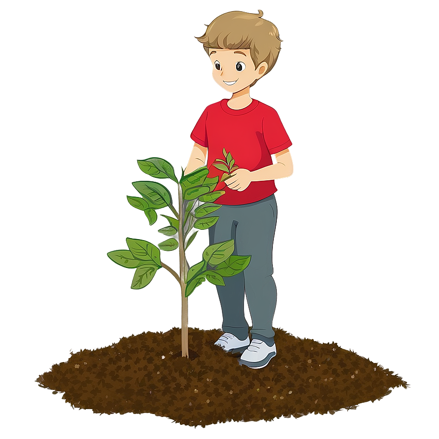 Son Planting Tree Png 25 PNG Image