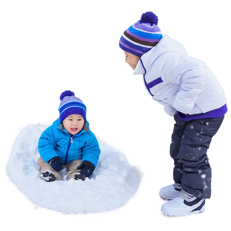 Son Playing In Snow Png 06242024 PNG Image