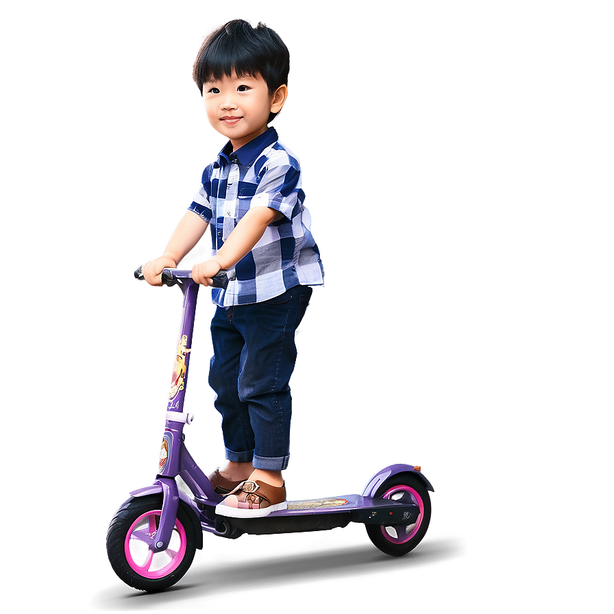 Son Riding Scooter Png 28 PNG Image