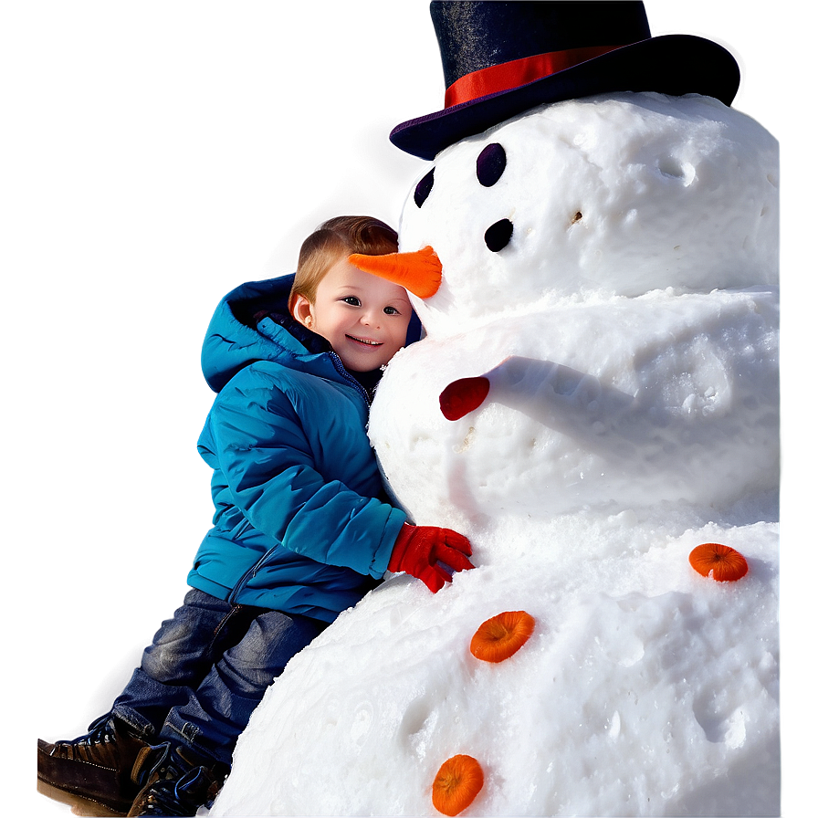 Son's First Snowman Png Vqe PNG Image