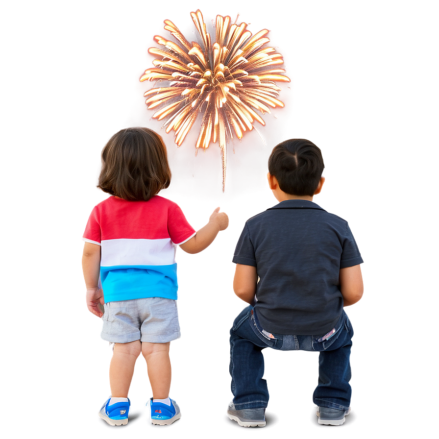 Son Watching Fireworks Png 06242024 PNG Image