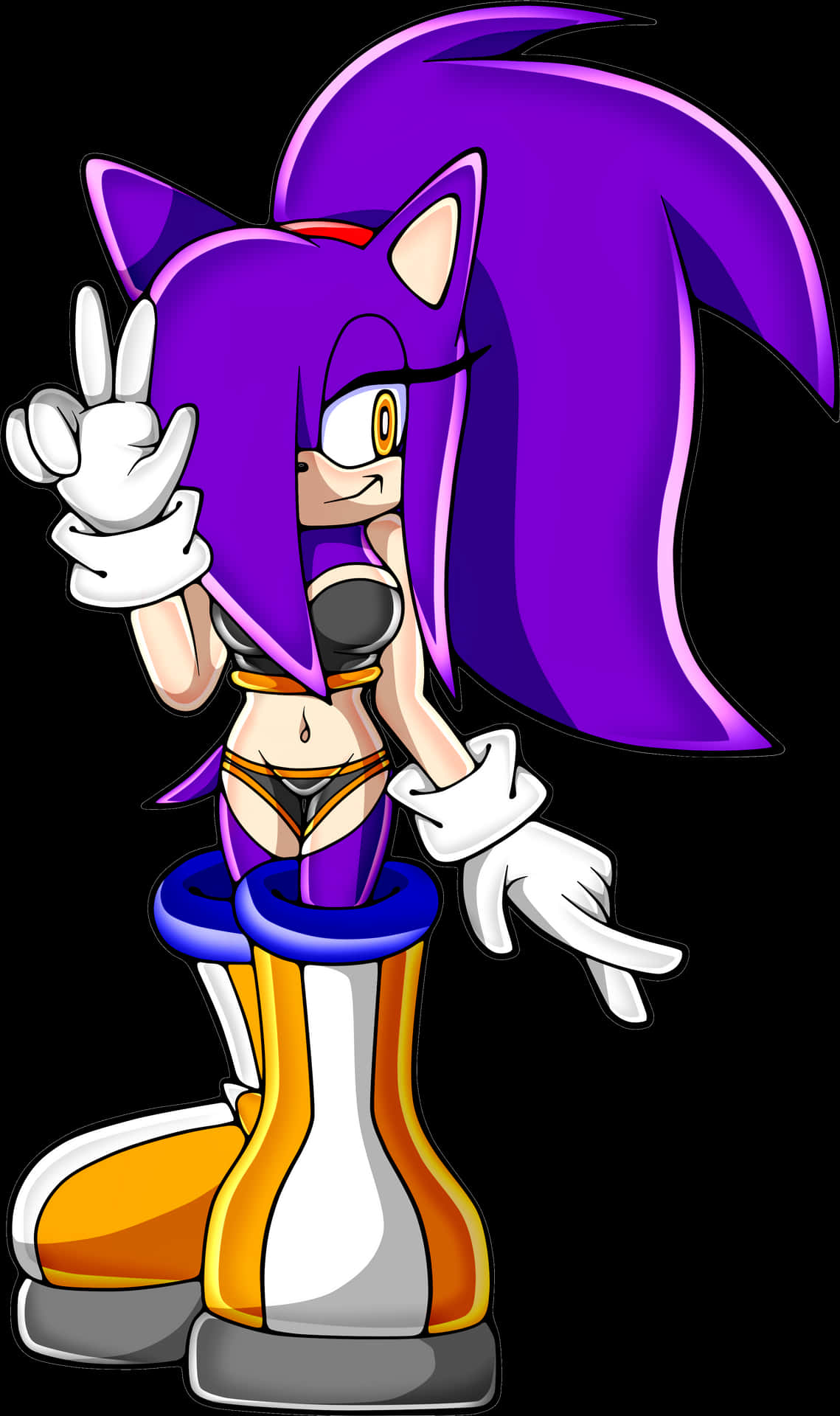 Sonic_ Character_ Nights_ Into_ Dreams_ Style PNG Image