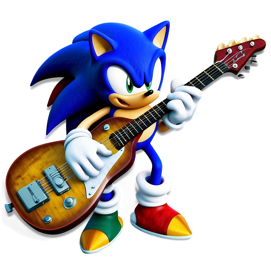 Sonic Guitar Playing Png Gph85 PNG Image