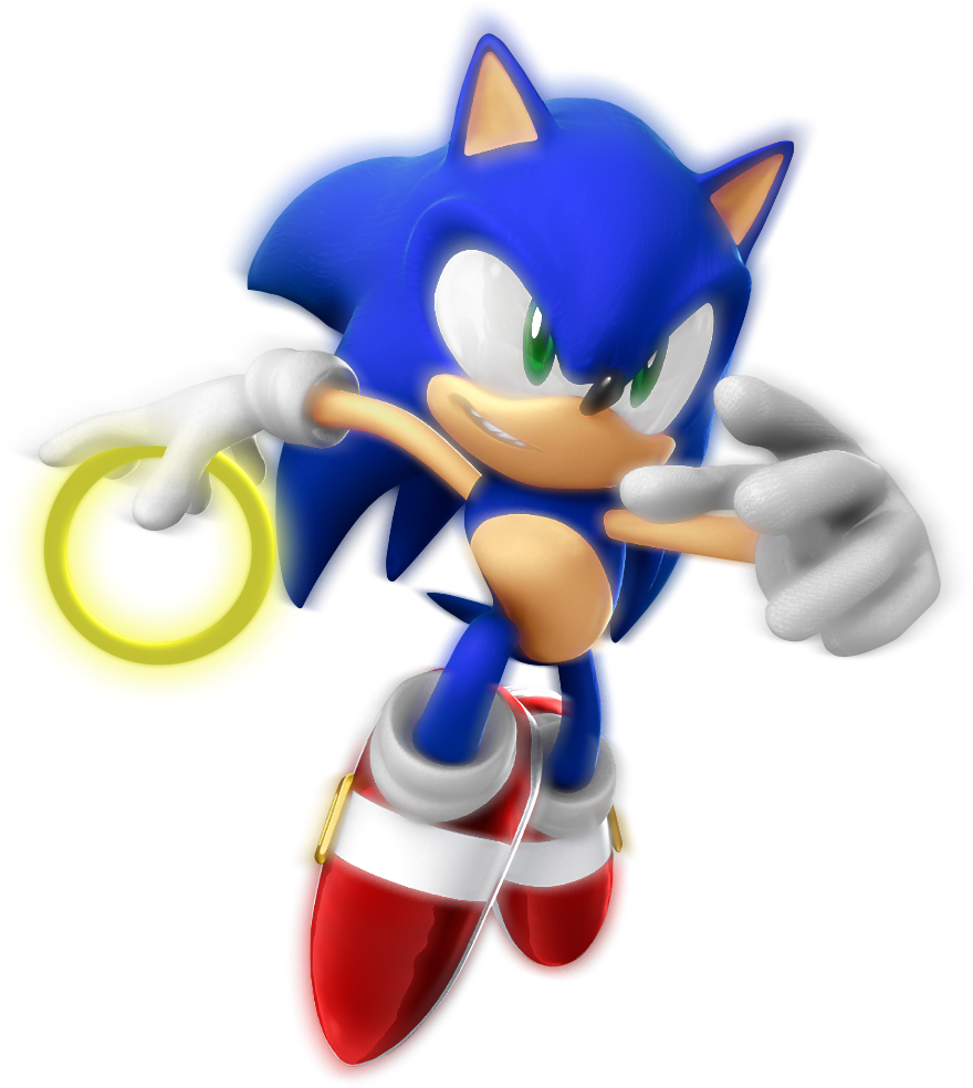 Sonic_ Holding_ Golden_ Ring PNG Image