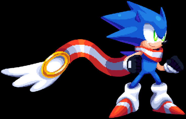 Sonic Hyper Form Pose PNG Image