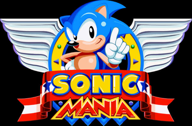 Sonic Mania Logowith Character PNG Image