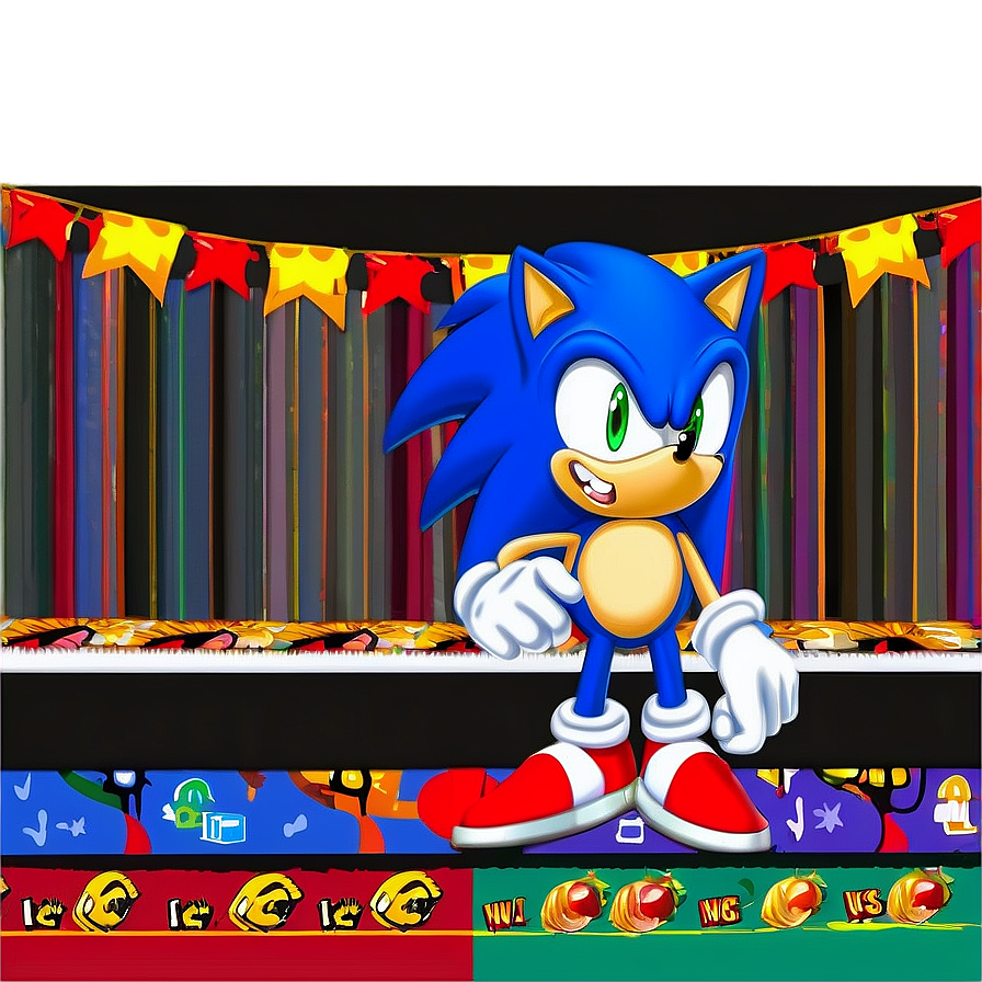 Sonic Party Tablecloth Design Png Fgb60 PNG Image