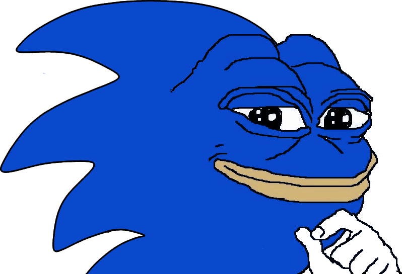 Sonic Pepe Hybrid Meme PNG Image