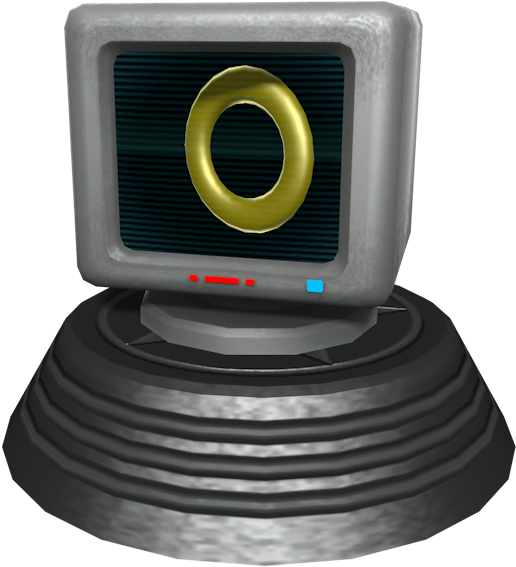 Sonic Ring Monitor3 D Model PNG Image