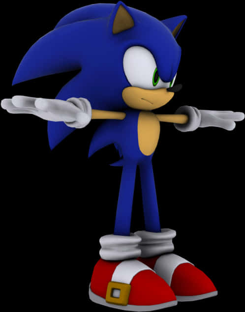 Sonic The Hedgehog Standing Pose PNG Image