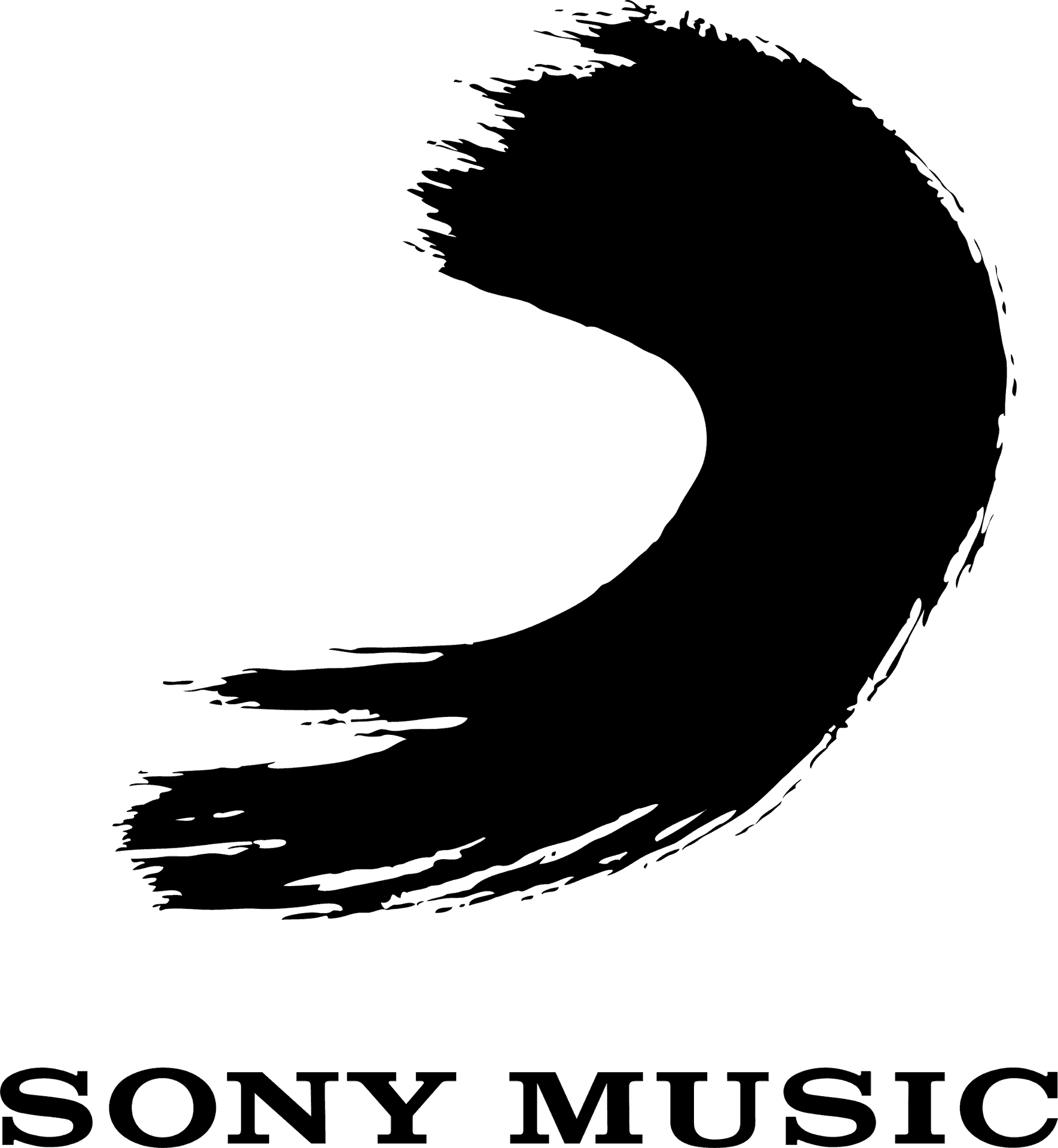 Sony Music Logo Brush Stroke PNG Image