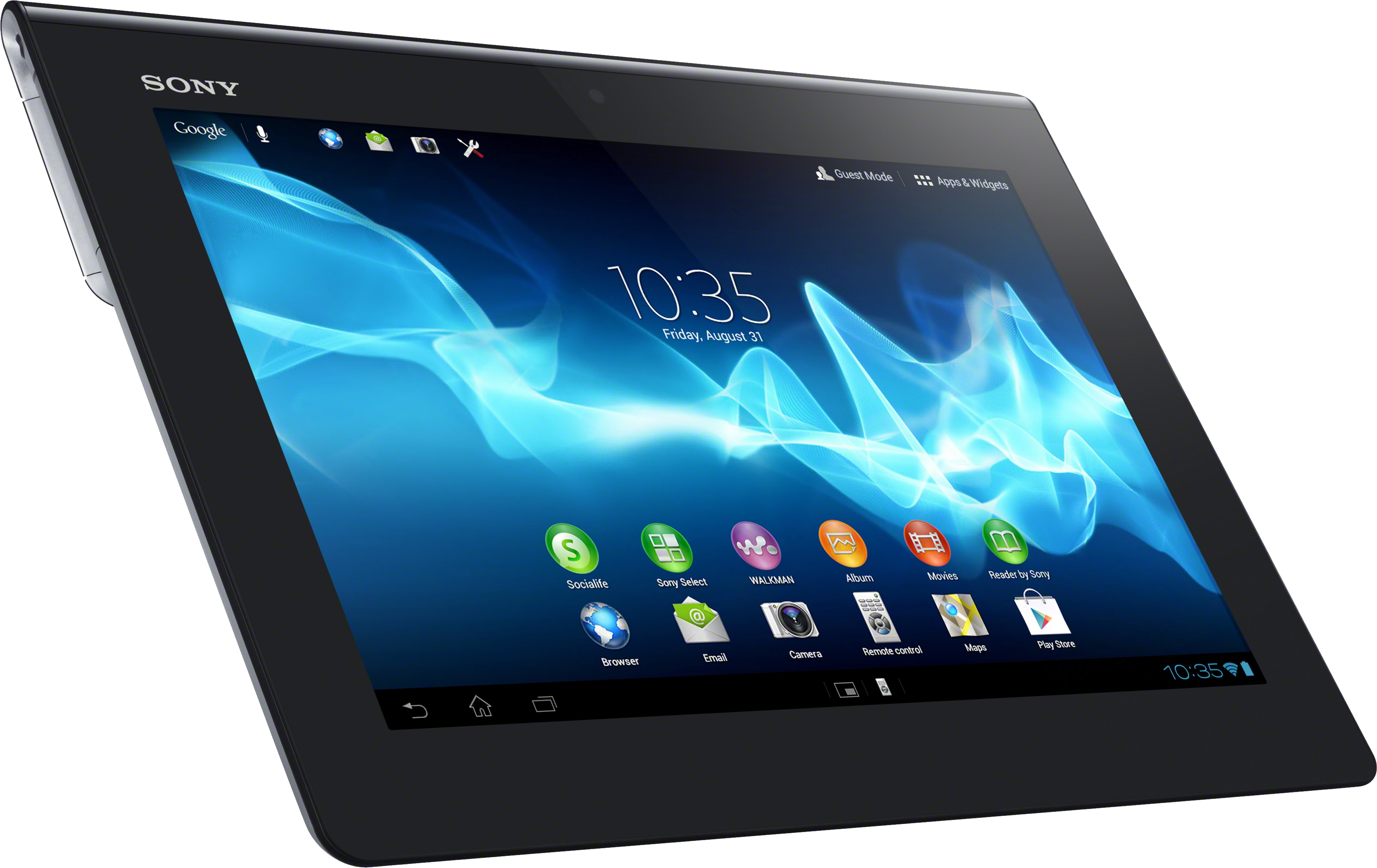 Sony Tablet Angled View PNG Image