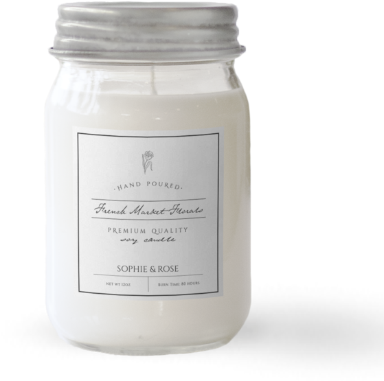 Sophie Rose Hand Poured Soy Candle PNG Image