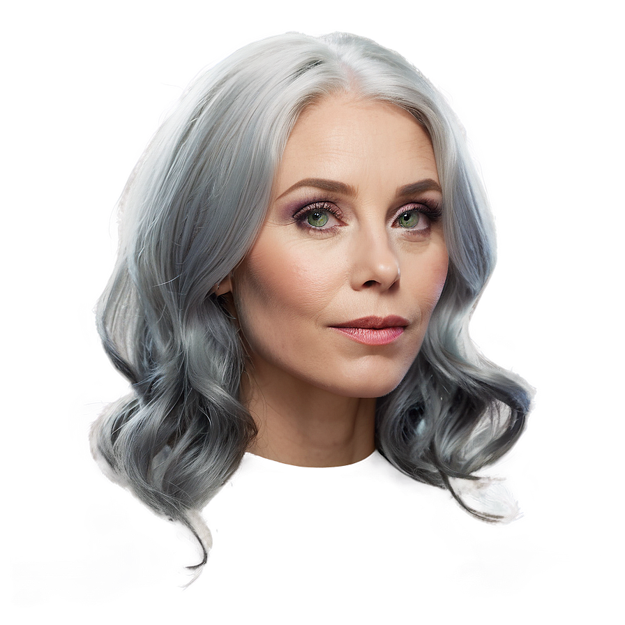 Sophisticated Grey Hair Png Qln45 PNG Image