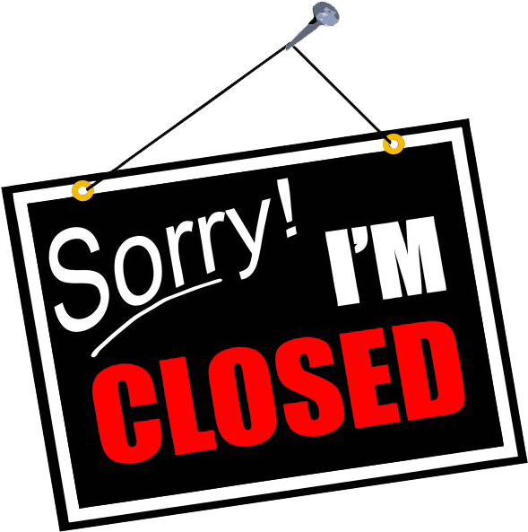 Sorry Closed Sign PNG Image