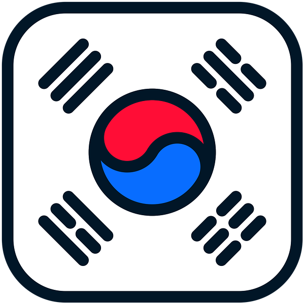 South Korean Flag Graphic PNG Image