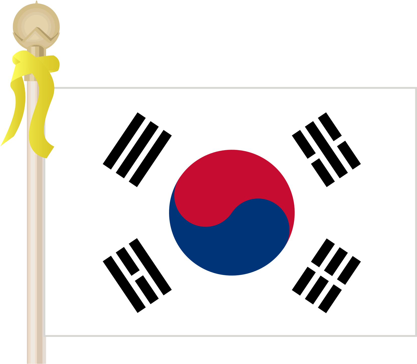 South Korean Flag Illustration PNG Image