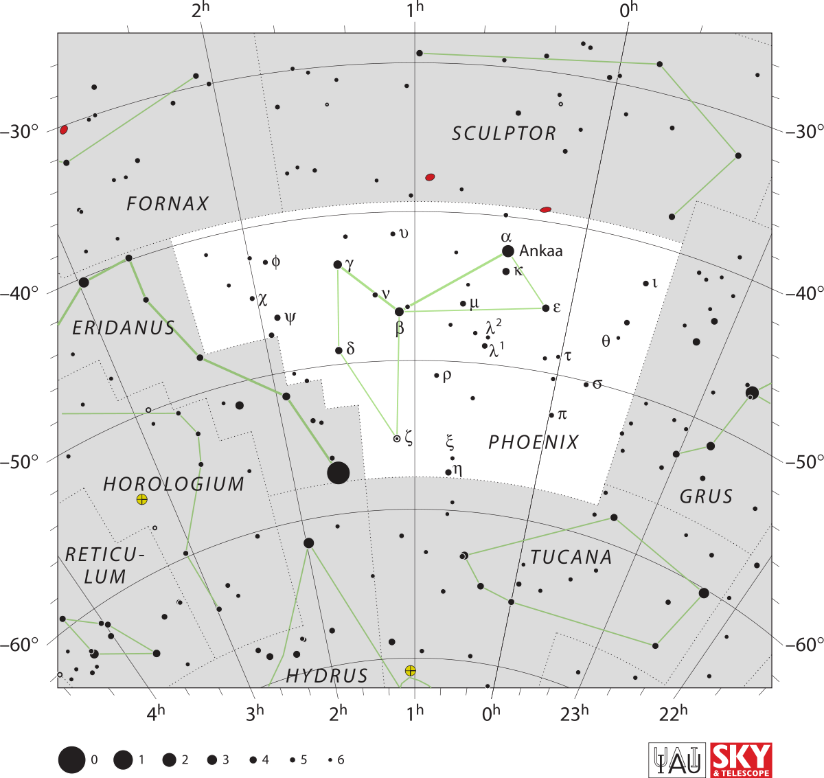 Southern Sky Constellations Map PNG Image