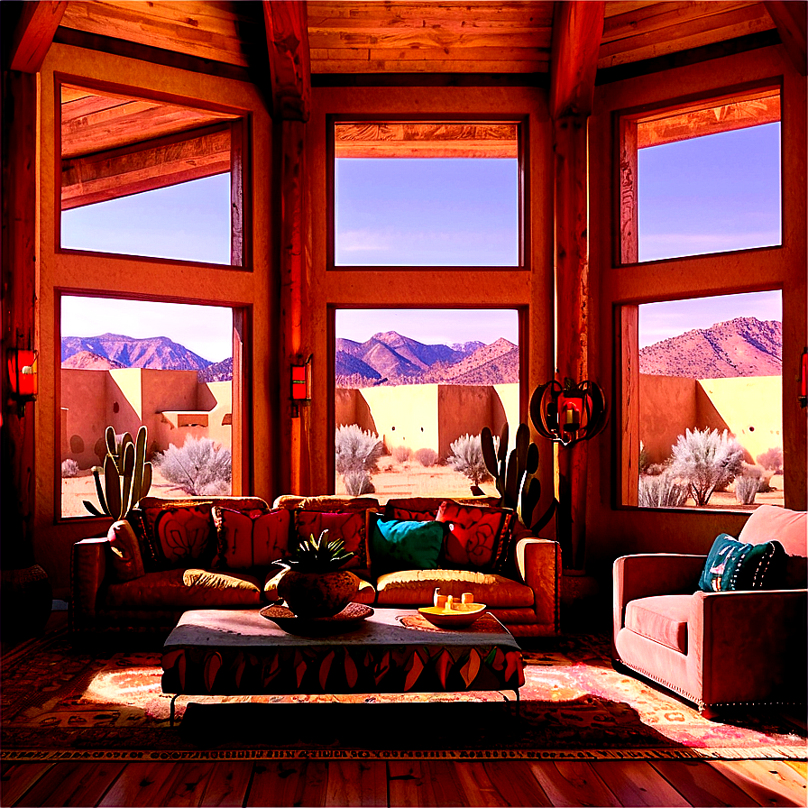 Southwestern Living Room Design Png 05242024 PNG Image