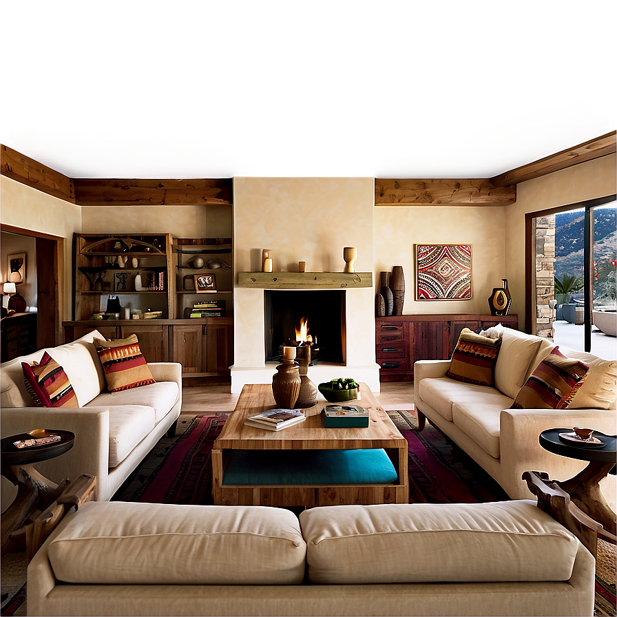 Southwestern Living Room Design Png Qle82 PNG Image