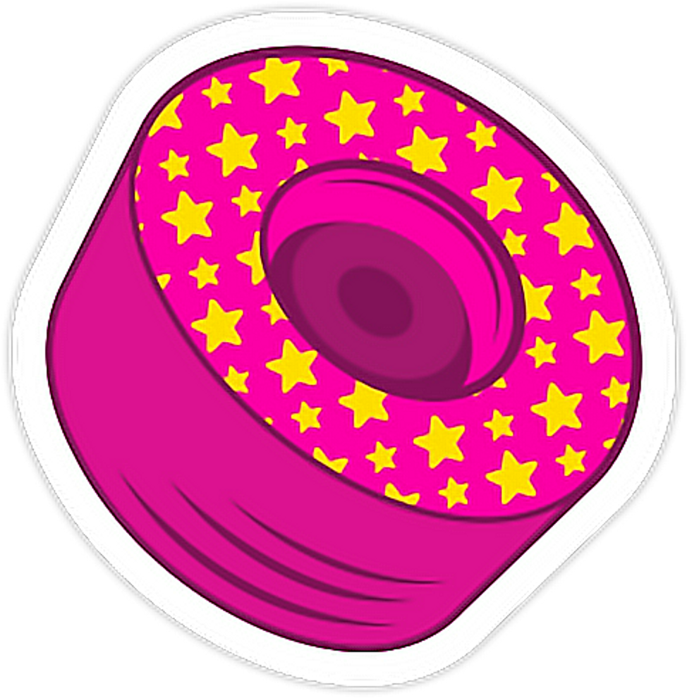 Soy Luna Pink Skate Wheel Sticker PNG Image