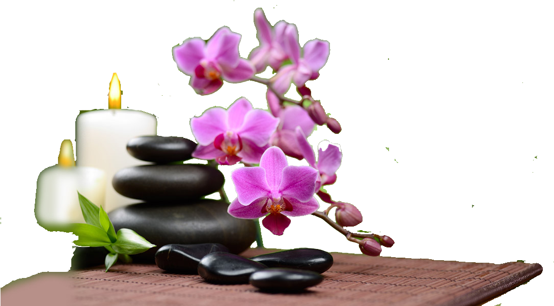 Spa_ Essentials_ Orchids_and_ Stones PNG Image