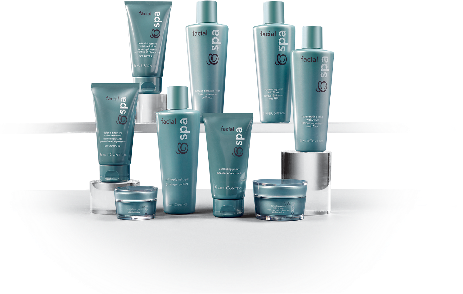 Spa Facial Product Lineup PNG Image