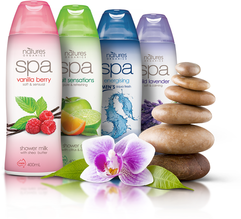 Spa Shower Gel Collection PNG Image