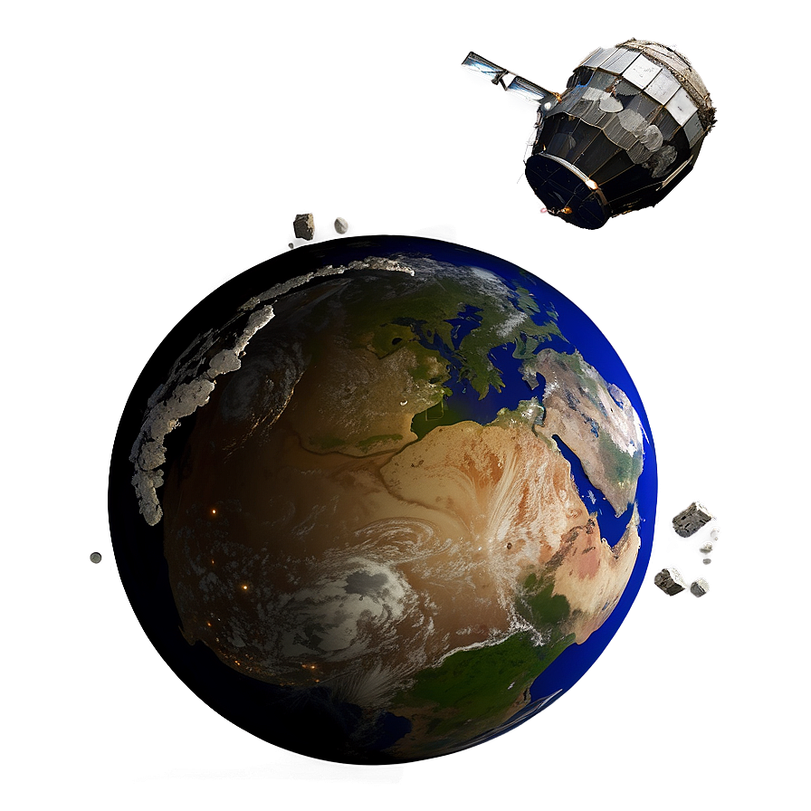 Space Junk Orbiting Earth Png Pbc40 PNG Image